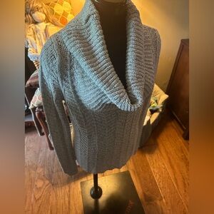 White House Black Market Silver Knit